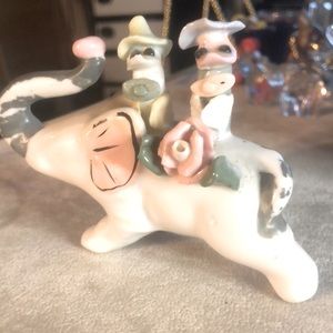 Ceramic Elephant HandPainted carrying ducks and a flower